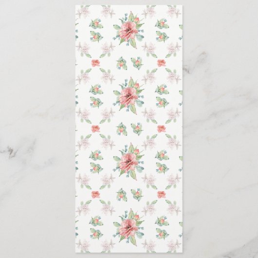 Blume Menükarte (Rückseite)