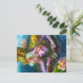 Blume Mermaid Postkarte (Stehend Vorderseite)