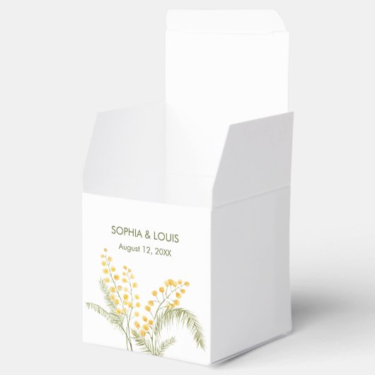 Blume Mimosa Geschenkschachtel (Geöffnet)