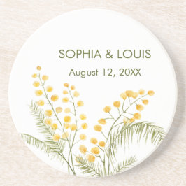 Blume Mimosa Getränkeuntersetzer