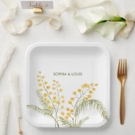 Blume Mimosa Pappteller