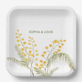 Blume Mimosa Pappteller