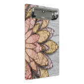 Blume Mini Klemmbrett (Schrägansicht)