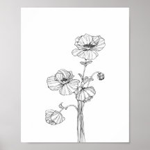 Blume Minimalistisch Poster Paper (Matte)