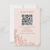 Blume Mistral Rose Scan QR RSVP Karte (Vorderseite)
