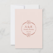 Blume Mistral Rose Scan QR RSVP Karte (Rückseite)