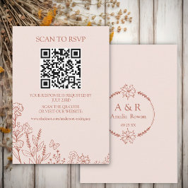 Blume Mistral Rose Scan QR RSVP Karte