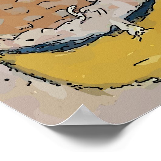 Blume mit Ananas, nach Matisse Poster (Ecke)