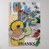 Blume mit Ananas, nach Matisse Poster (Vorne)