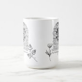 Blume mit Anführungszeilentext Kaffeetasse (Mittel)
