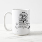 Blume mit Anführungszeilentext Kaffeetasse (Links)