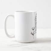 Blume mit Anführungszeilentext Kaffeetasse (Links)