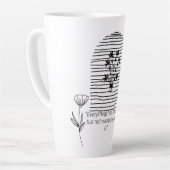 Blume mit Anführungszeilentext Milchtasse (Linke Ecke)