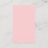 Blume mit Aquarellfarbe Rosa Kinderdusche Buchungs Begleitkarte (Rückseite)