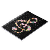 Blume mit Aquarellfarben-Dreifach-Klammer Notizblock (Linke Seite)