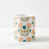 Blume mit Aquarellfarben-Hintergrund. Handgemalt Kaffeetasse (Mittel)