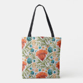 Blume mit Aquarellfarben-Hintergrund. Handgemalt Tasche (Rückseite)