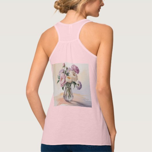 Blume mit Aquarellfarben - Hintergrund zum Zeichne Tank Top (Rückseite)