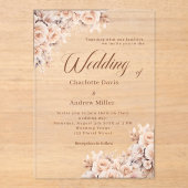 Blume mit Beige Acryleinladungen (Vorderseite)