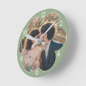 Blume mit benutzerdefinierter Bildvorlagenanzeige Runde Wanduhr (Winkel)