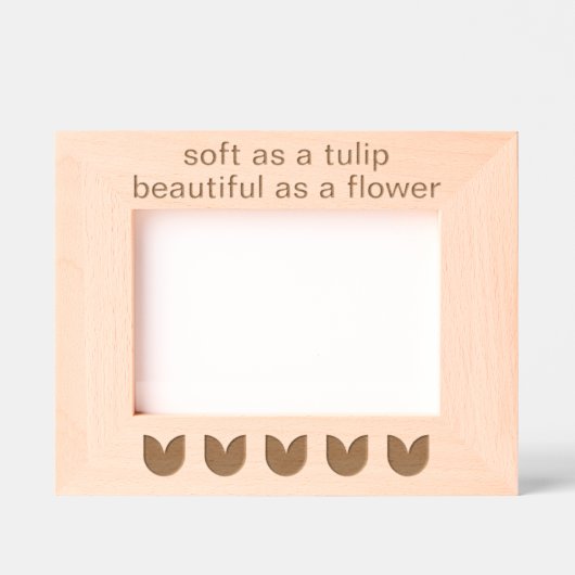 Blume mit benutzerdefinierter Tulip Geätzte Rahmen (Vorderseite)