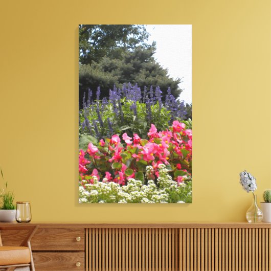 Blume mit Bird of Prey Wrapped canvas Leinwanddruck (Insitu (Wohnzimmer))
