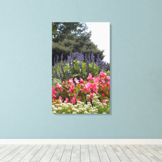 Blume mit Bird of Prey Wrapped canvas Leinwanddruck (Insitu (Holzboden))