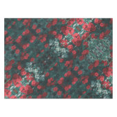 Blume mit blass grünen Rote Rosen Tischdecke (Vorderseite (Horizontal))