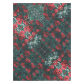 Blume mit blass grünen Rote Rosen Tischdecke (Vorderseite)