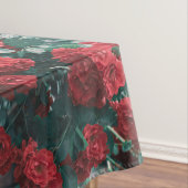 Blume mit blass grünen Rote Rosen Tischdecke (Beispiel)