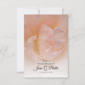 Blume mit blass rosa Rose teilt eine Gedächtnisbee Mitteilungskarte (Vorderseite)