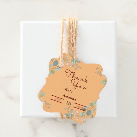 Blume mit Blätter Geschenkanhänger (Beispiel)