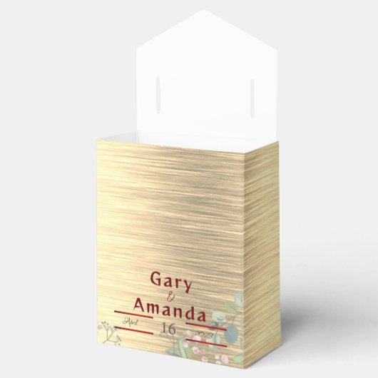 Blume mit Blätter Geschenkschachtel (Geöffnet)