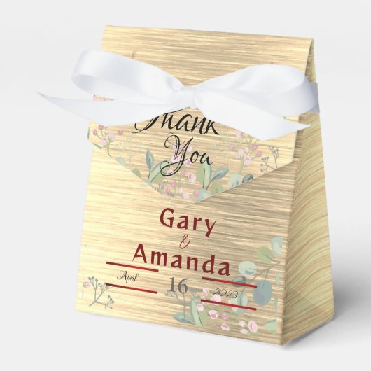 Blume mit Blätter Geschenkschachtel (Vorderseite)