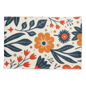 Blume mit Blätter Kissenbezug (Rückseite)