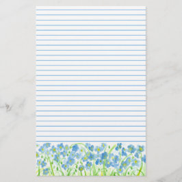 Blume mit blauem Flachs Briefpapier