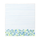 Blume mit blauem Flachs Notizblock (Vorderseite)