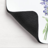 Blume mit blauem Metaluhr Mousepad (Ecke)