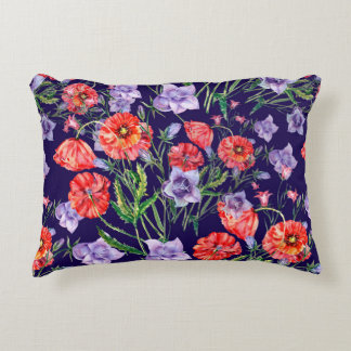 Blume mit blauen Bouquets, Blume mit rosa Glocken  Dekokissen