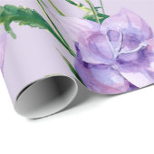 Blume mit blauen Bouquets, Blume mit rosa Glocken Geschenkpapier (Rolleneckpunkt)