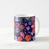 Blume mit blauen Bouquets, Blume mit rosa Glocken Kaffeetasse (VorderseiteRechts)