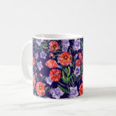 Blume mit blauen Bouquets, Blume mit rosa Glocken Kaffeetasse (Vorderseite Links)