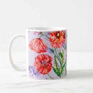 Blume mit blauen Bouquets, Blume mit rosa Glocken Kaffeetasse