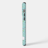 Blume mit Blauer Blütenweiß Rosa iPhone Hülle (Linke Seite)