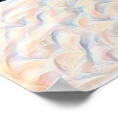 Blume mit blauer Textur Poster (Ecke)