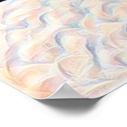 Blume mit blauer Textur Poster (Ecke)