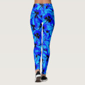 Blume mit blauer Zweitfarbe Frangipani, Leggings (Rückseite)