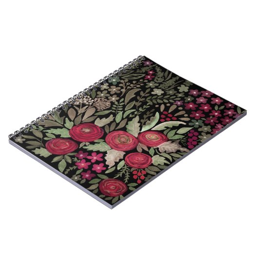 Blume mit blühender Farbe Notizblock (Linke Seite)