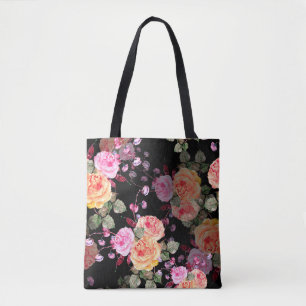Blume mit Blume Haricot auf Tasche