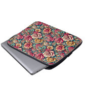 Blume mit Blumen Laptopschutzhülle (Vorne Knopf)